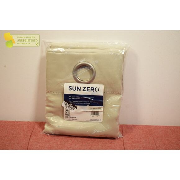 Sun Zero 40x84" Blackout Kenneth Energy Saving Grommet Curtain Panel Cream* - Picture 2 of 6